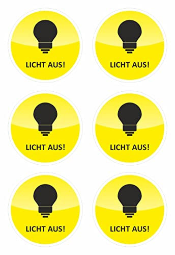 BIKE-label Energie sparen Aufkleber Licht ausschalten Hinweisschild Kosten senken X900252