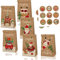 Notwoe® 12 Stück Geschenktüten Weihnachten,Personalisierte weihnachtstüten,Geschenktüten mit Weihnachtspinguin,Papiertüten Weihnachten für Geburtstagssüßigkeiten,Partys,Hochzeiten,Märkte. (Brown-B12)