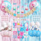 80 PCS Gender Reveal Decoration, Baby Shower Decorations Party Supplies, Includes Boy or Girl Banner, Gender Reveal Balloons, Cupcake Toppers, Curtains, Sash, Stickers Baby Shower Party Decor