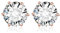 JewelryPalace Rund 6ct Moissanite Ohrstecker Silber 925 Damen, Simulierter Diamant Braut Schmuck Set, Ohrringe Silber Mädchen Edelstein,Ohrstecker Silber Klein mit Stein Geschenk Frauen Rosegold