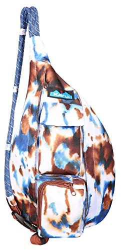 KAVU Mini Rope Sling Pack with Adjustable Rope Shoulder Strap - Earth Sky Tie Dye