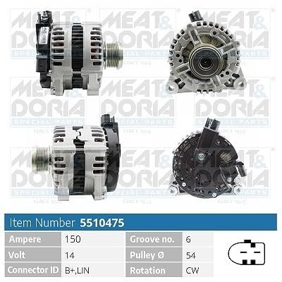 Meat & Doria 5510475 Lichtmaschine Land Rover Freelander Ii,