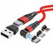 Elebest Magnetisches Ladekabel 100W/5A, 3 in 1 USB Magnet Ladekabel 1,80m, 540° Datenübertragung Magnetkabel,7Pin Ladekabel Magnetisch USB C/Micro USB für iPhone, Samsung, Huawei