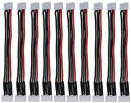 Maihuijia JST-XH Balance-Stecker auf Buchse, 2S, 3S, 4S, 5S, 6S, Lade-Verlängerungskabel, 15 cm, Balance-Kabel für RC-Lithium-Batterie (3S), 10 Stück