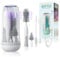 Orzbow Ensemble de Goupillon Biberon Silicone Electrique,Portable Brosse Biberon Bébé Lave Biberon Electrique avec Stérilisateur Biberon,Brosse Tétine et Paille,Mousseur à Lait,Kit Voyage Bebe,Gris