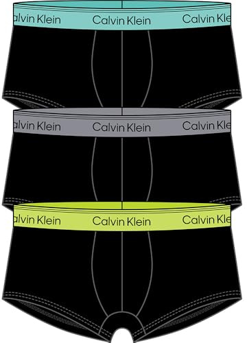 Calvin Klein Boxer Uomo Confezione da 3 Vita Bassa Low Rise Trunk Cotone Elasticizzato, Multicolore (B- Beau Bl, F Mauve, Saharah SN WBS), L