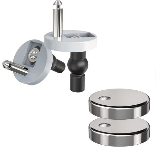 HREDZEO Toilet Seat Hinges,2 PCS Toilet Lid Hinge Fixing Quick Release Toilet Seat Fittings Toilet Blind Holes Hinges Toilet Seat Fitting Expanding Screw Fixings for WC Toilet Blind Holes