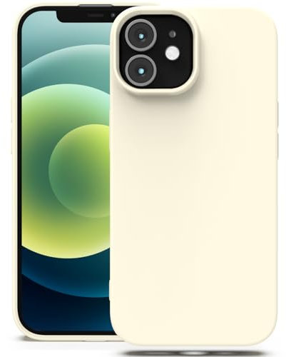 Zuvirelx Glatte Silikon hülle für iPhone 12 Mini, Staubbeständig, Slim, Taschentauglich Handyhülle Cover Case für Apple iPhone 12 Mini - Weiß