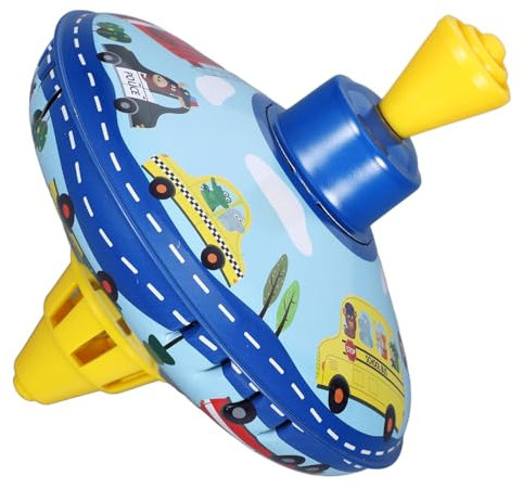 MOLUCKFU Blechspielzeug Für Kinder Drehspielzeug Mit Eisenblech-Oberseite Lernspielzeug Kompakt Und Farbenfroh Leicht Zu Greifen Spielen