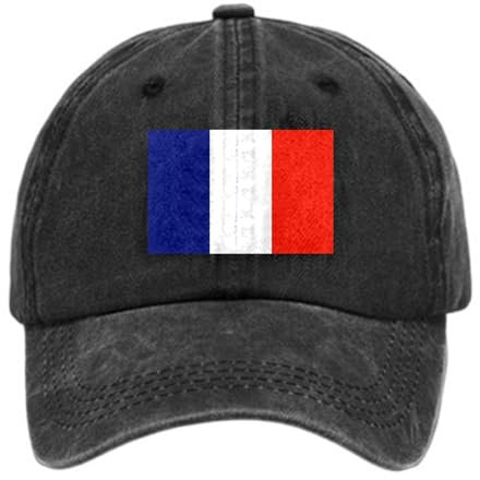 Shq096 Baseballkappe für Erwachsene, modisch, Flaggenaufdruck, Retro, lässig, weiches Oberteil, Sonnenhut, Schwarz , Einheitsgröße