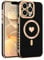 Telaso for iPhone 13 Pro Max Case, [Compatible with MagSafe] Magnetic TPU Cute Plating Love Heart Pattern Camera Protection Shockproof Protective Phone Case Cover For iPhone 13 Pro Max 6.7 inch, Black