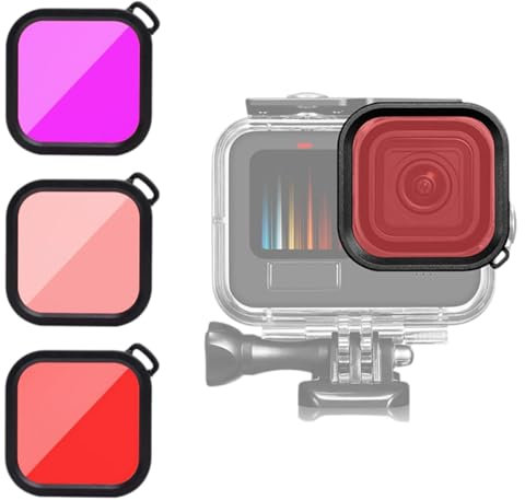 Accessoires GoPro Hero 12 - Filtre étanche, Filtre de plongée et Macro, pour GoPro Hero 12, en ABS et Acrylique de qualité, Design Compact, Compatible avec Le boîtier étanche Officiel, Taill
