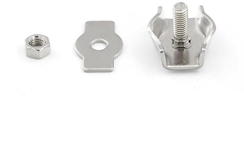 Drahtseilklemmen, Drahtseilkabelklemmen 5 stücke M2-M5 304 Edelstahl Simplex Post Bolzen Clip Draht Seil Kabel Klemme Bremssattel Seil Einfache Grip Draht Seil Klemmen(M3)