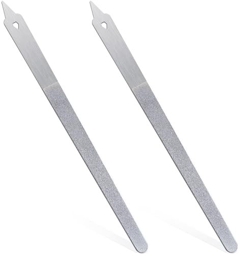 Deozu 2 limas de uñas de metal para mujer, lima de uñas de diamante, lima de uñas de diamante, limas de uñas para mujer, uñas naturales, uñas acrílicas (plata)