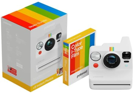 Polaroid Now+ Generation 3 Instant Camera + 8 Photos Film Pack White