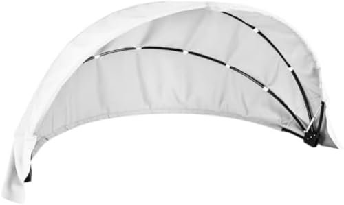 Toldo de repuesto para sofá cama de exterior, toldo de mimbre para patio al aire libre, cubierta superior compatible con sofá cama redondo de patio (resistente al agua y al sol), color blanco