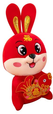 HANABASS Plüsch Hase Deko Kuscheltier im Rabbit Design für Ostern und Kinderzimmer Weiches Material und oder Dekoration für Alter