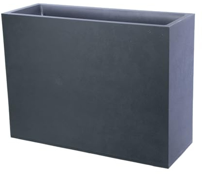 mgc24 Blumenkasten rechteckig hoch 78,5 x 29,5 x 60 cm 46 L Pflanzkübel in Basaltoptik anthrazit grau wetterfest, leicht & robust für Garten, Terrasse & Balkon