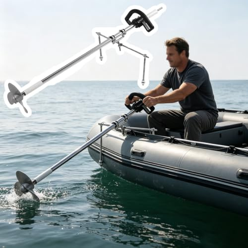 Hélice de Forage Propulseur Bateau Portable Sans Fil Alimenté Par Perceuse, Petit Moteur Hors-bord Monté sur Pince/Support, Pagaie Électrique pour Bateau Secours