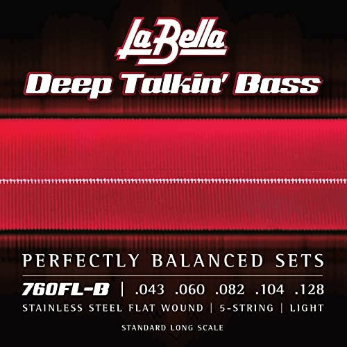 Labella 760FLB Jeu de Cordes pour Basse 43/128 Flat Wound