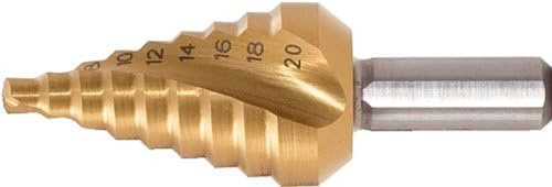 KS Tools 330.2376 HSS-TiN Stufenbohrer extra kurz,Ø 4-30mm, 14 Stufen