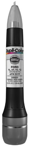 Dupli-Color AFM0229 Oxford White Ford Exact-Match Scratch Fix All-in-1 Touch-Up Paint - 0.5 oz (0.25 oz. Paint Color and 0.25 oz. of Clear)