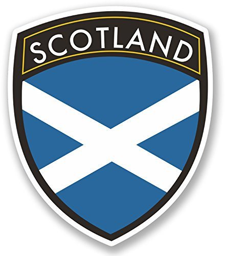 2 x Scotland Vinyl Sticker iPad Laptop Car Bike Helmet Scottish Flag #4600 (8.6cm Wide x 10cm Tall)