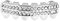 .iced-out. One Size Fits All Bling Grillz - DOUBLE DECK BOTTOM - Silber