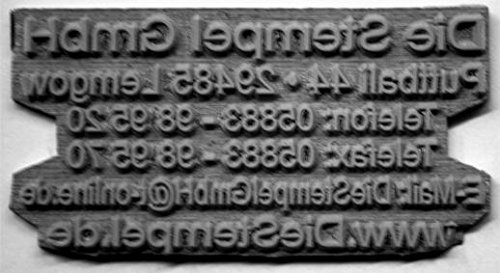 Textplatte für trodat printy 4918 69 X 14mm Ersatzplatte