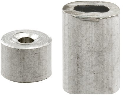 Prime-Line Products GD 12150 Cable Ferrule and Stop, Aluminum, 3/32