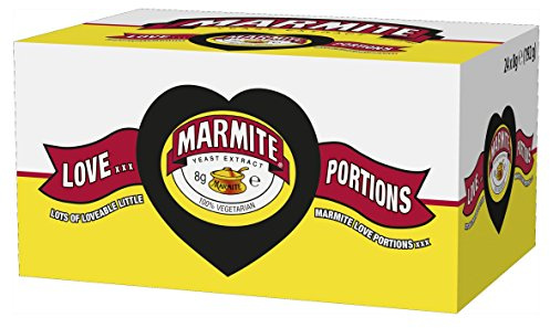 Marmite Yeast Extract Vegan Spread, 24 x 8 g Love Portions, 192 g (Pack of 1)
