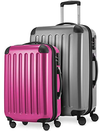 HAUPTSTADTKOFFER - Alex - 2er Kofferset Hartschale glänzend, mittelgrosser Koffer 65 cm + Handgepäck 55 cm, 74 + 42 Liter, TSA
