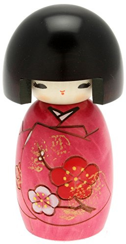 Usaburo Japanische Kokeshi-Puppe, Akiko's lila Kimono