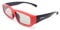Ultra 5 Red and Black Childrens Passive 3D Glasses Kids for Use with all Passive TVs Cinema Projectors and RealD Films Movies Circular Polarised 3D Glasses Passive Kids Movies Cinema 3D Glasses