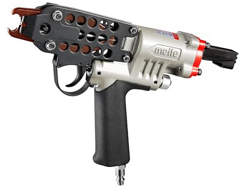 meite SC7C Pneumatische Schweine-Ringpistole, 15 Gauge, 1,9 cm Kronen-Schweine-Ringzange, 5,5–6,0 mm Verschluss, Air-C-Ring-Hefter für Matratze, Sitzmontage, Drahtkäfige und Zäune