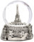 Paris Eiffelturm Schneekugel Silber Souvenir 8,9 cm hoch