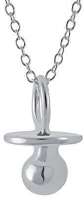 Hanessa Damen-schmuck Schnuller Halskette Silber Versilbert Mama Neugeborenes Geschenk zu Weihnachten für die Frau/Freundin