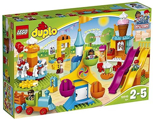 LEGO Duplo Town Il Grande Luna Park, Giocattolo con Treno e Scivoli, 10840