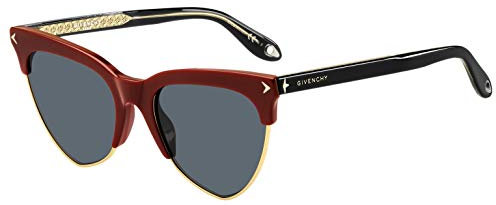 Givenchy Damen GV 7078/S IR LHF Sonnenbrille, Rot (Burgundy Opal/Grey Grey), 54