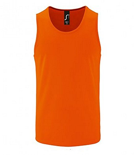 Sols Herren Sporty Performance Tank Top (XL) (Neon Orange)
