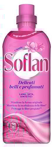 SOFLAN - Detersivo Liquido Classic 900ml (Consegna in 48 Ore), Detersivo Capi Delicati, Per Lana e Sintetici, Formula Delicata, Protezione Fibra, Ideale per Tessuti Delicati