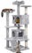 Yaheetech Arbre à Chat avec 2 Niches 3 Plateformes 2 Boules en Sisal Arbre à Grimper Multi-Niveaux Hauteur 137cm Idéal pour 3-4 Chats Gris Clair