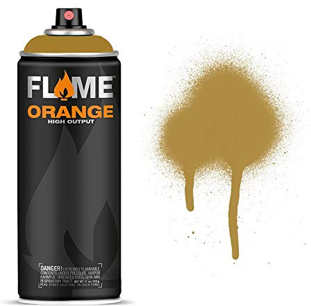 Molotow Flame Orange Spray Paint - Matt Acrylic 400ml Can Mustard Dark FO-631