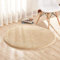 Faux Lammfell Teppich Lamm Samt runden Teppich Fitness Yoga Matte Computer Stuhl Kissen Schlafzimmer Wohnzimmer Teppich,Shallow,100cm im Durchmesser