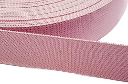 Gummiband zum Nähen 25mm Breit in 20 Farben 08 - rosa 12 Meter