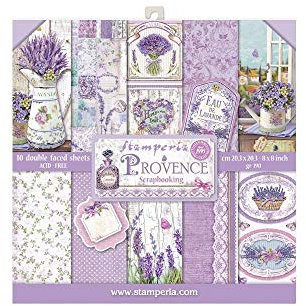 Stamperia Papierblock 10 Blätter 20.3 x 20.3 (8 x 8) doppelseitig Provence
