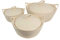 Lot de 3 plats de service isolés avec couvercles – Conservation des aliments beige