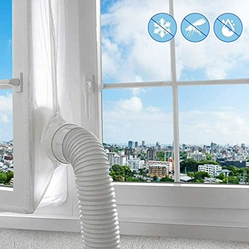 TMKMO AirLock 100 Hot Air Stop Klimagerät Mobile Klimaanlage Fensterabdichtung, 4M Fensterabdichtung für Klimaanlagen Klimagerät Hot Air Stop Abluftschlauch DHL