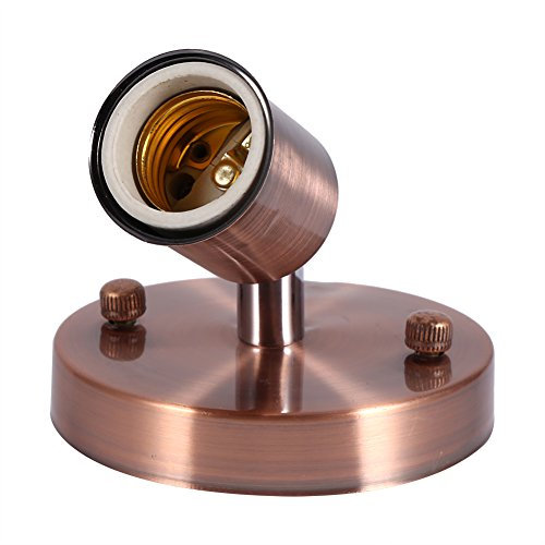 Glühbirne,E27 Moderne Vintage Deckenleuchte Wandleuchte Lampenfassung Sockel 180° Drehbar(Bronze)