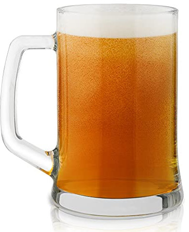 Maverton Chope à Bière de 50 cl – Verre à Bière avec Anse - Cadeau pour tous les Amateurs de Bière – Cadeau d’anniversaire pour chaque homme - Verre traditionnel